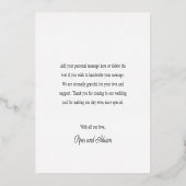 Gouden Anker Monogram Naautical Trouw Dankkaart Folie Uitnodiging (Achterkant)