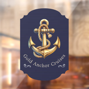 Gouden Anker Ruitersticker Raamsticker