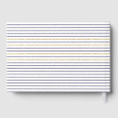 Gouden anker strepen nautische bruiloft gastenboek (Achterkant)