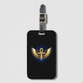 Gouden Ankh met vleugels Bagagelabel (Voorkant (verticaal))