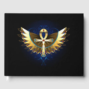 Gouden Ankh met Vleugels Gastenboek