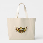 Gouden Ankh met vleugels Grote Tote Bag (Achterkant)