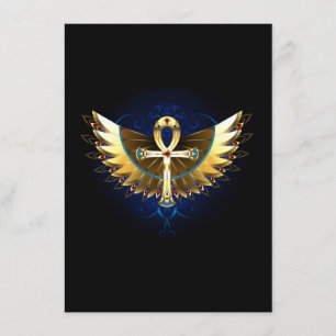 Gouden Ankh met Vleugels Informatiekaartje