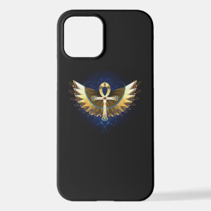 Gouden Ankh met vleugels iPhone 12 Hoesje