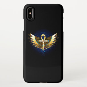 Gouden Ankh met vleugels iPhone XS Max Hoesje