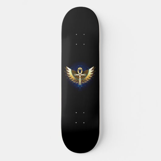 Gouden Ankh met vleugels Skateboard (Voorkant)