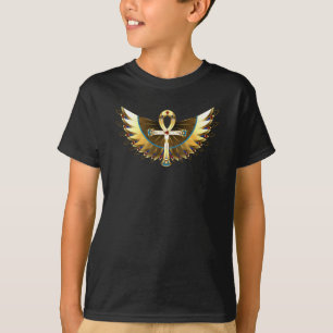 Gouden Ankh met Vleugels T-shirt