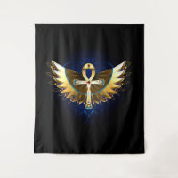 Gouden Ankh met Vleugels