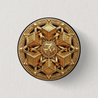 Gouden Antahkarana Mystiek Ronde Button 3,2 Cm