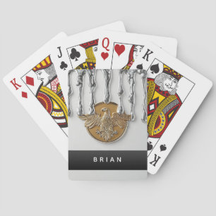 Gouden Armbandhangers Druppelende Vloeibare Metaal Pokerkaarten
