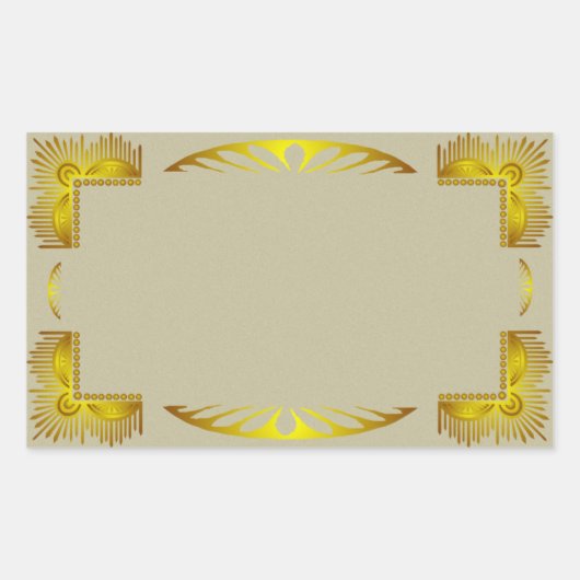  gouden Art Deco Border Sticker (Voorkant)