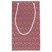 Gouden Art Deco Bruiloft Retour Gift Favor Gift Ba Klein Cadeauzakje (Achterkant)