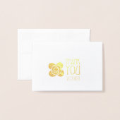 Gouden Art Deco Dank u kaart (Voorkant met envelop)