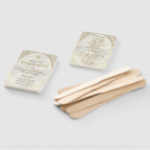 Gouden Art Deco huwelijksprogramma Handwaaier (Niet-gemonteerd)
