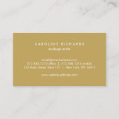 Gouden Art Deco Monogram Bloemen Loyaliteit Klantenkaartje (Achterkant)