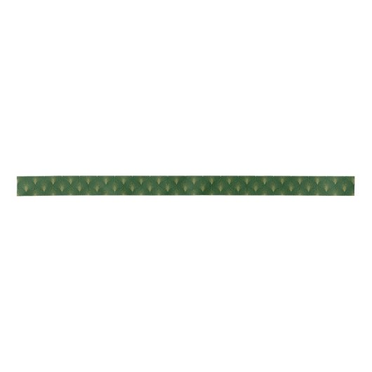Gouden art-deco patroon op groene achtergrond lint (Voorkant)
