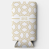 Gouden Art Deco patroon op wit (Voorkant)