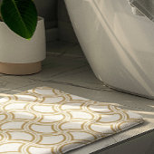 Gouden Art Deco patroon op wit Badmat