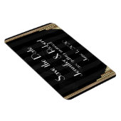 Gouden Art Deco Stripe Bruiloft Save the Date Magneet (Rechterzijde)