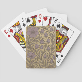 Gouden Art Nouveau Bloemen Kaartspel Pokerkaarten