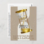 Gouden Art Nouveau Introvert Filosofie citaat Briefkaart (Voorkant / Achterkant)