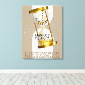 Gouden Art Nouveau Introvert Filosofie citaat Canvas Afdruk (Insitu (Houten vloer))