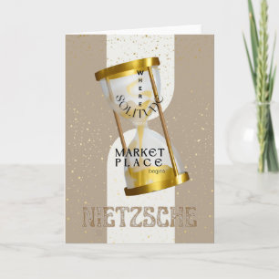 Gouden Art Nouveau Introvert Filosofie citaat Kaart