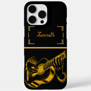 Gouden Artistiek in Guitar Beauty iPhone 16 Pro Max Hoesje
