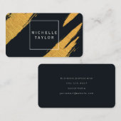 Gouden Artistieke Markeringen met Witte Doos Visitekaartje (Voorkant / Achterkant)