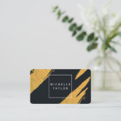 Gouden Artistieke Markeringen met Witte Doos Visitekaartje (Staand voorkant)