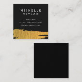 Gouden Artistieke Merken Vierkante Visitekaartje (Voorkant / Achterkant)