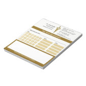Gouden Asclepius Classy Noble Medische Afspraak Notitieblok (Gedraaid)