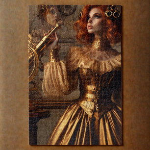 Gouden Astronoom Steampunk Victoriaans Legpuzzel