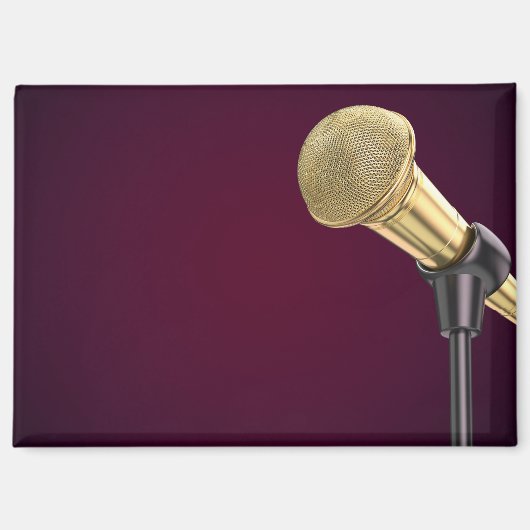 Gouden audio microfoon magneet (Voorkant)