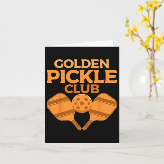 Gouden Augurk Club Grappige Pickleball Spelers Aug Kaart (Gele Bloem)