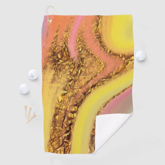 Gouden Aurora Golfhanddoek (Insitu)