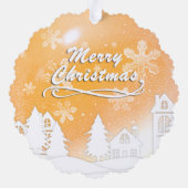 Gouden Baby 1e Kerst Custom Photo Ornament (Achterkant)