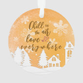 Gouden Baby 1e Kerstwarm Quote Aangepaste Foto Ornament (achterkant)