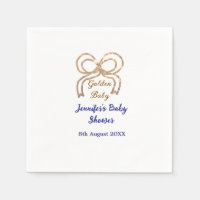Gouden baby glitter boog koningsblauw baby shower