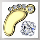 Gouden Babyvoet Poster (Voorkant)