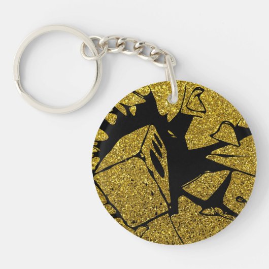 Gouden Baksteen Sleutelhanger (Voorkant)