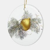 gouden bal keramisch ornament (Links)