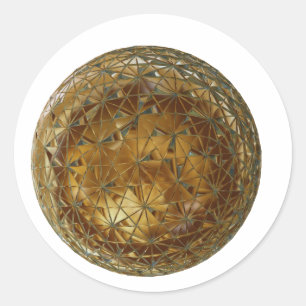 gouden bal ronde sticker