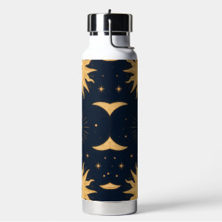 Gouden Balans, Zon & Maan Hemels Patroon Waterfles