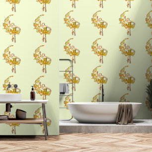 Gouden Ballerina Behang
