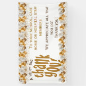 Gouden ballon zeer groot dank u waardering spandoek (Verticaal)