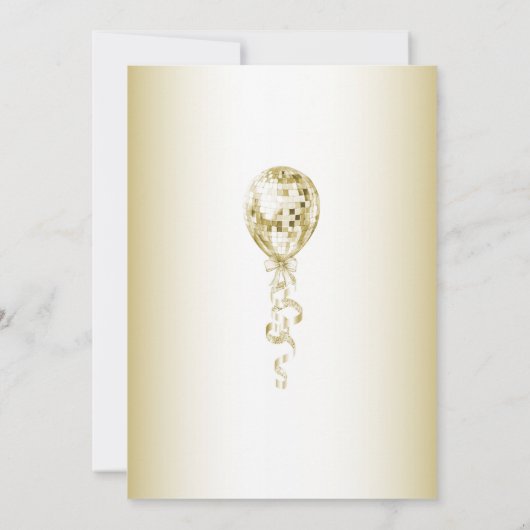 Gouden ballonnen elke leeftijd Verrassing Verjaard Kaart (Achterkant)