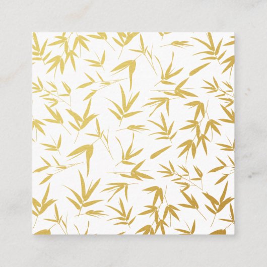 Gouden Bamboe & Dubbel Geluk Chinese RSVP Informatiekaartje (Achterkant)