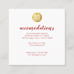 Gouden Bamboe & het Dubbele Chinese Hotel van het Vierkante Visitekaartje
