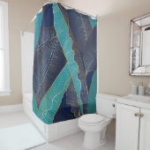 Gouden bananenblad: luxe patroon. douchegordijn (In situ)